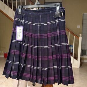 Stylish Purple Plaid Kilt